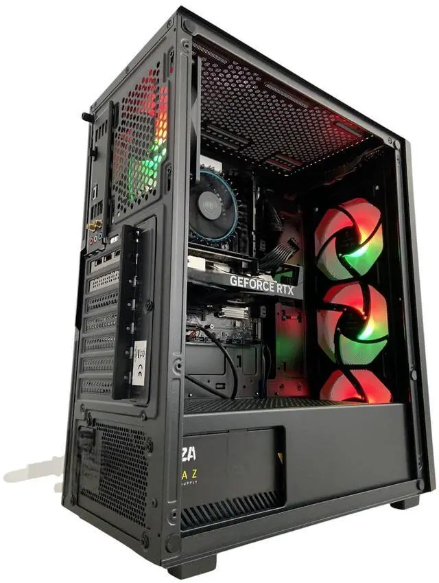 Alt view image 4 of 5 - AZZA Gideon Evo Gaming PC, Intel Core i5-12400F, NVIDIA GeForce RTX 3050, 16GB DDR5, 500GB SSD, Windows 11 Home, 3 Year Warranty