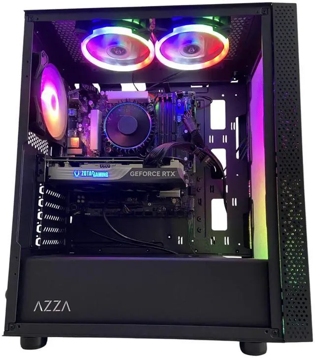 Alt view image 5 of 5 - AZZA Ark of Power Gaming PC, Intel Core i5-14400F, NVIDIA GeForce RTX 4060 Ti, 16GB DDR5, 1TB SSD, Windows 11 Home, 3 Year Warranty