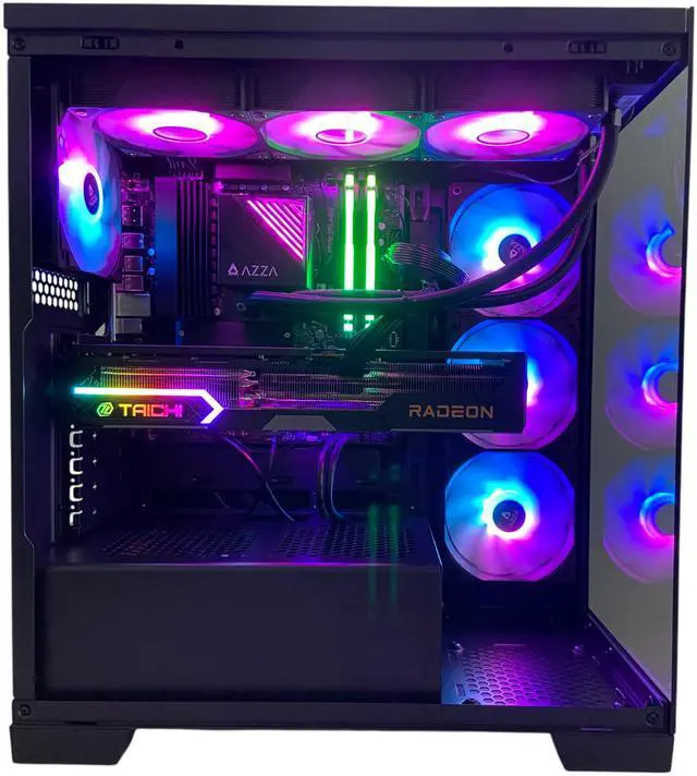 Alt view image 3 of 4 - AZZA Canaan Gaming Desktop PC, AMD Ryzen 9 9900X3D, AMD Radeon RX 9070 XT, 32GB DDR5, 2TB SSD, Windows 11 Home