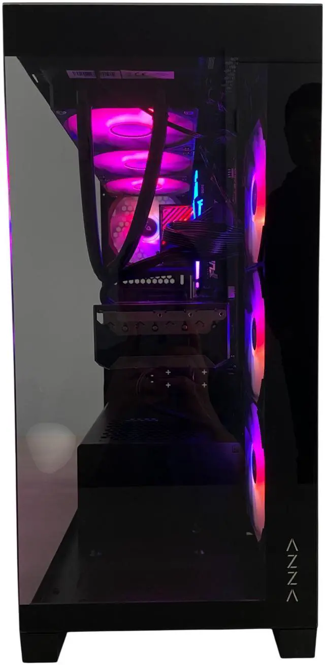 Alt view image 4 of 4 - AZZA Canaan Gaming Desktop PC, AMD Ryzen 9 9900X3D, AMD Radeon RX 9070 XT, 32GB DDR5, 2TB SSD, Windows 11 Home