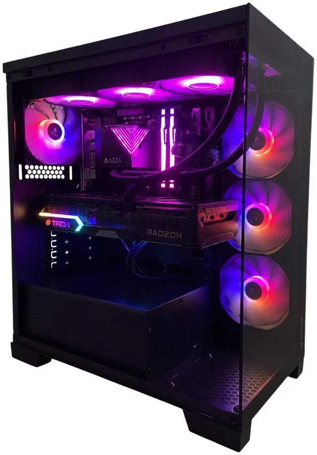 Alt view image 2 of 4 - AZZA Canaan Extreme Gaming Desktop PC, AMD Ryzen 9 9950X3D, AMD Radeon RX 9070 XT, 64GB DDR5 6000, 2TB SSD, Windows 11 Home