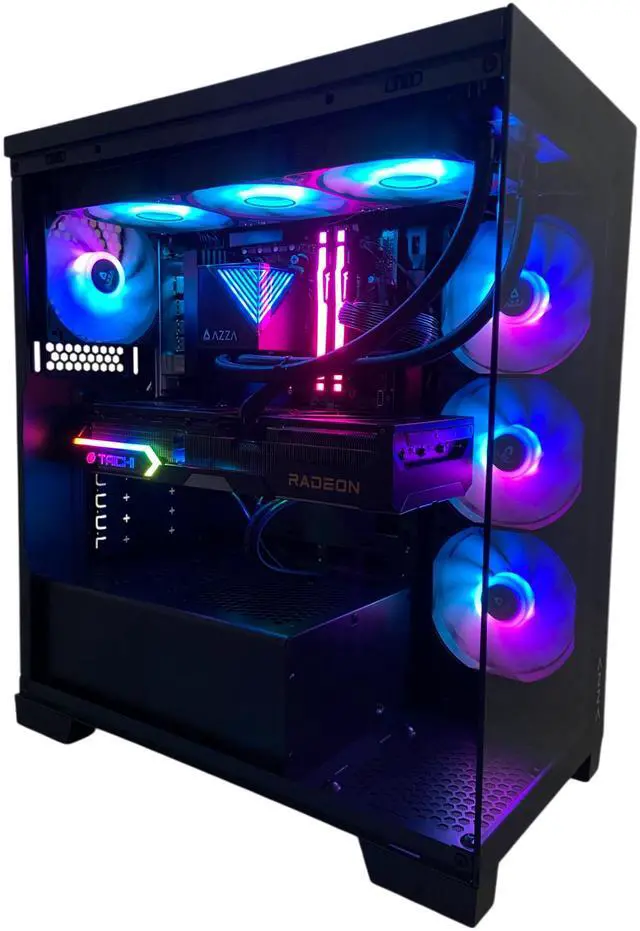 Main image of AZZA Canaan Extreme Gaming Desktop PC, AMD Ryzen 9 9950X3D, AMD Radeon RX 9070 XT, 64GB DDR5 6000, 2TB SSD, Windows 11 Home