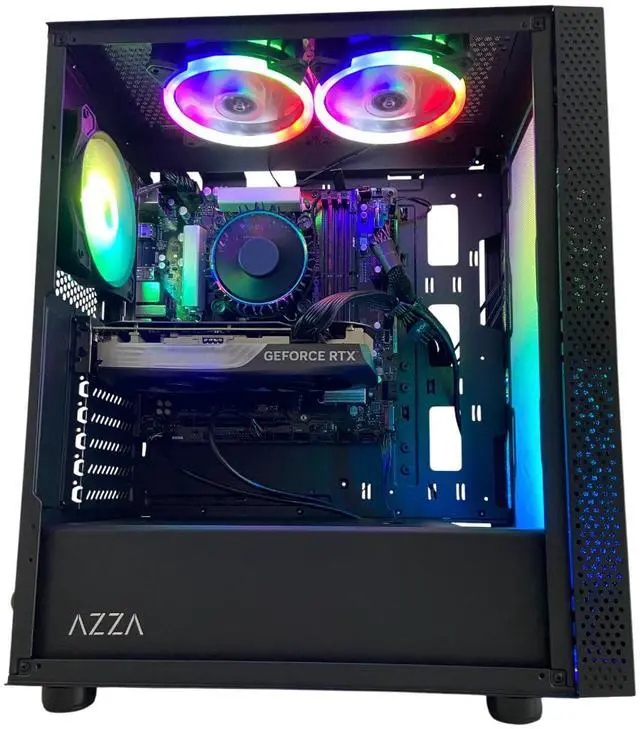 Alt view image 3 of 6 - AZZA Cyrus Gaming Desktop PC - Intel Core i5-14400F, NVIDIA GeForce RTX 5060 Ti, 32GB DDR5, 1TB SSD, 850W 80+ Gold, Windows 11 Home