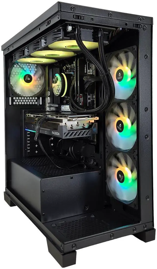 Alt view image 2 of 7 - AZZA Carmel Gaming Desktop PC, AMD Ryzen 7 7800X3D, AMD Radeon RX 9070 XT, 32GB DDR5, 2TB M.2 SSD, Windows 11 Home