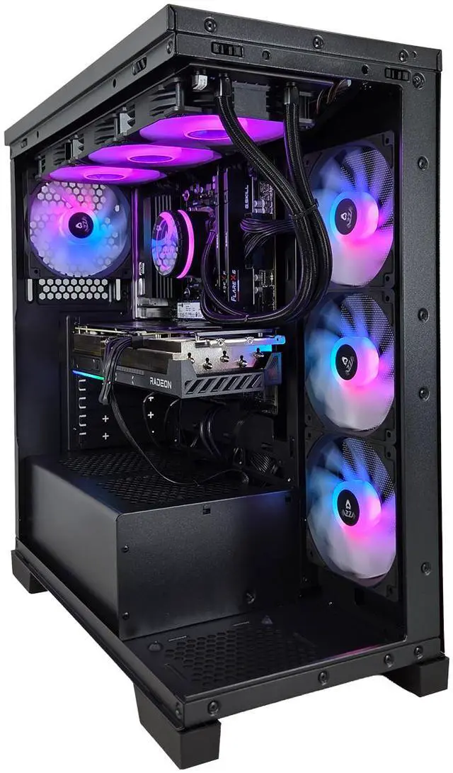 Alt view image 3 of 7 - AZZA Carmel Gaming Desktop PC, AMD Ryzen 7 7800X3D, AMD Radeon RX 9070 XT, 32GB DDR5, 2TB M.2 SSD, Windows 11 Home