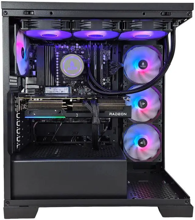 Alt view image 5 of 7 - AZZA Carmel Gaming Desktop PC, AMD Ryzen 7 7800X3D, AMD Radeon RX 9070 XT, 32GB DDR5, 2TB M.2 SSD, Windows 11 Home