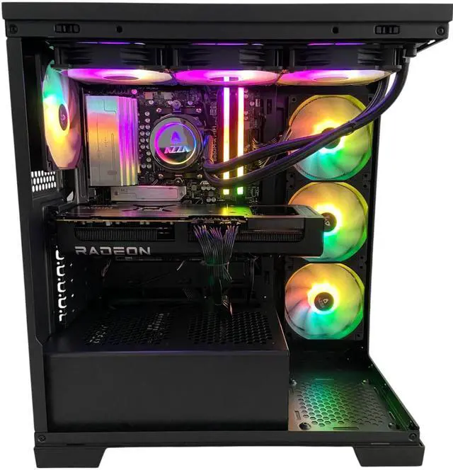 Alt view image 3 of 4 - AZZA Ebal Gaming Desktop PC, AMD Ryzen 7 9800X3D, AMD Radeon RX 9070 XT, 64GB DDR5, 2TB M.2 SSD, Windows 11 Home