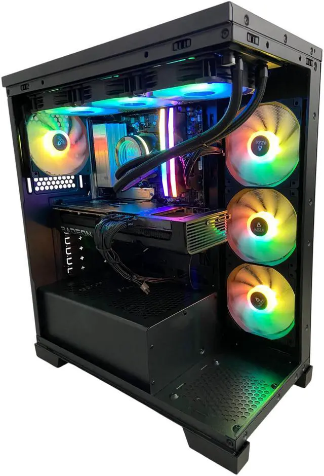 Alt view image 2 of 4 - AZZA Ebal Gaming Desktop PC, AMD Ryzen 7 9800X3D, AMD Radeon RX 9070 XT, 64GB DDR5, 2TB M.2 SSD, Windows 11 Home