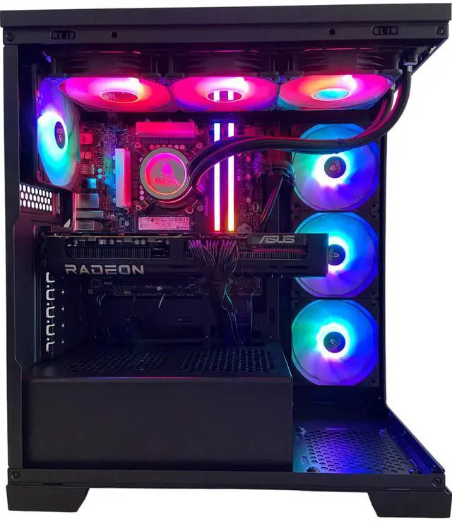 Alt view image 3 of 6 - AZZA Gaming PC HERMON Intel Ultra 7 265KF, AMD RX9070XT, 64GB DDR5, 2TB M.2 SSD, Windows 11 Home