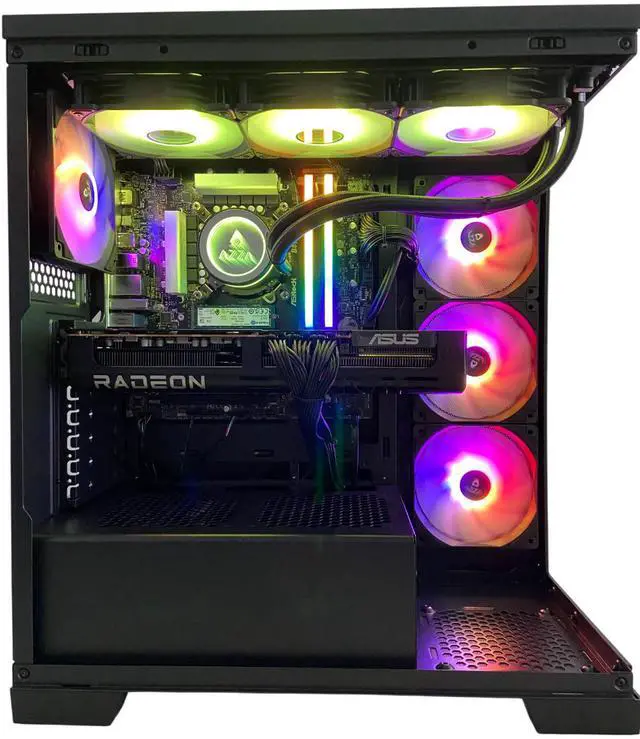 Alt view image 4 of 6 - AZZA Gaming PC HERMON Intel Ultra 7 265KF, AMD RX9070XT, 64GB DDR5, 2TB M.2 SSD, Windows 11 Home