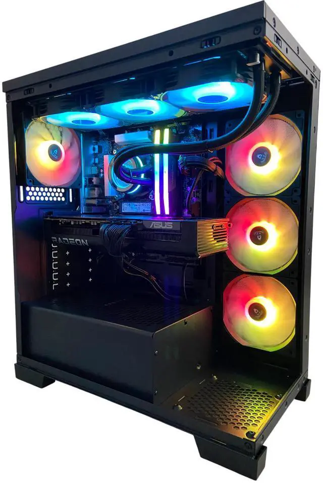 Alt view image 2 of 6 - AZZA Gaming PC HERMON Intel Ultra 7 265KF, AMD RX9070XT, 64GB DDR5, 2TB M.2 SSD, Windows 11 Home