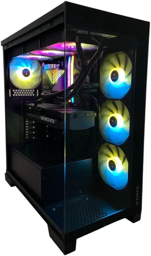 Main image of AZZA Goliath Elite Gaming Desktop PC, AMD Ryzen 7 7800X3D, NVIDIA GeForce RTX 5080, 64GB DDR5, 2TB SSD, Windows 11 Home, 3 Year Warranty