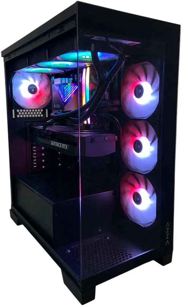 Main image of AZZA Samson Elite Gaming Desktop PC, AMD Ryzen 7 9800X3D, NVIDIA GeForce RTX 5090, 64GB DDR5, 2TB SSD, Windows 11 Home, 3 Year Warranty