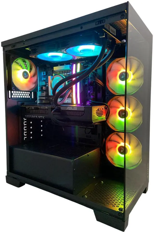 Alt view image 2 of 6 - AZZA Gaming PC EHUD EVO, Intel Ultra 7 265KF, NVIDIA RTX5070, 32GB DDR5, 1TB M.2 SSD, Windows 11 Home, 3 Year Warranty