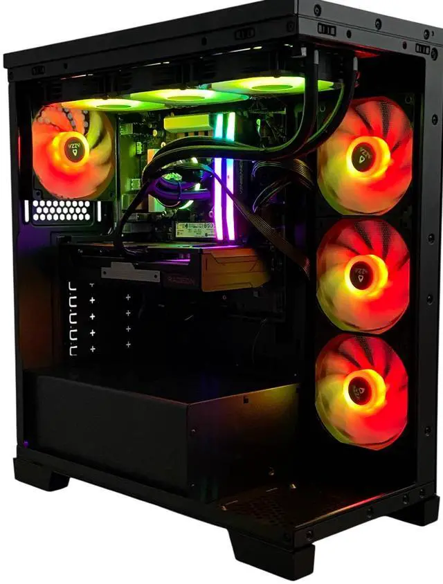 Alt view image 2 of 6 - AZZA Carmel Lite Gaming PC, Intel Core i5-14400F, AMD Radeon RX 9060 XT, 32GB DDR5, 1TB NVMe SSD, Windows 11 Home