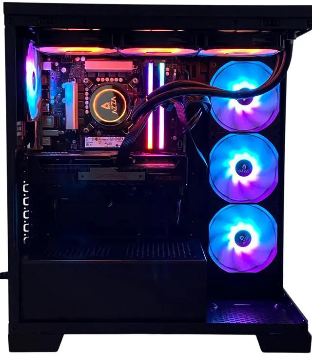 Alt view image 4 of 6 - AZZA Carmel Lite Gaming PC, Intel Core i5-14400F, AMD Radeon RX 9060 XT, 32GB DDR5, 1TB NVMe SSD, Windows 11 Home