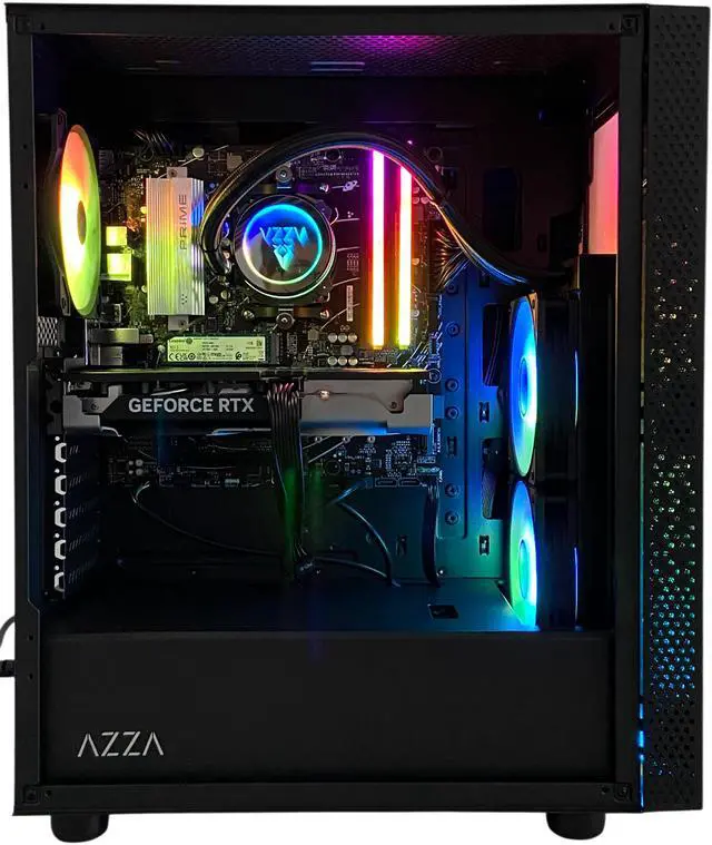 Alt view image 3 of 5 - AZZA Cyrus Lite Gaming PC, AMD Ryzen 7 9700X, NVIDIA GeForce RTX 5060 Ti, 32GB DDR5, 1TB NVMe SSD, Windows 11 Home