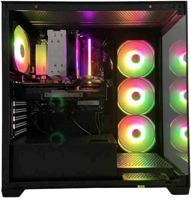 Alt view image 2 of 4 - AZZA Carmel Core Gaming PC, Intel Core i5-12400F, AMD Radeon RX 9060 XT, 16GB DDR5 6000, 1TB M.2 SSD, Windows 11 Home