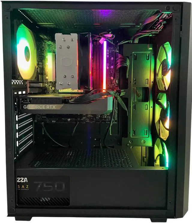 Alt view image 4 of 5 - Azza Zion Pro Gaming PC, Intel Core Ultra 5 225F, NVIDIA GeForce RTX 5060, 16GB DDR5, 1TB NVMe SSD, Windows 11 Home