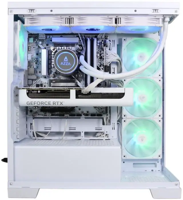 Alt view image 3 of 6 - AZZA Gaming PC EHUD SNOW, White Color, Intel Ci7-14700F, Nvidia RTX5070 12GB, 32GB DDR5, 1TB M.2 SSD, Windows 11 Home