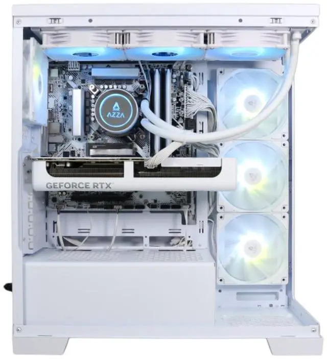 Alt view image 4 of 6 - AZZA Gaming PC EHUD SNOW, White Color, Intel Ci7-14700F, Nvidia RTX5070 12GB, 32GB DDR5, 1TB M.2 SSD, Windows 11 Home