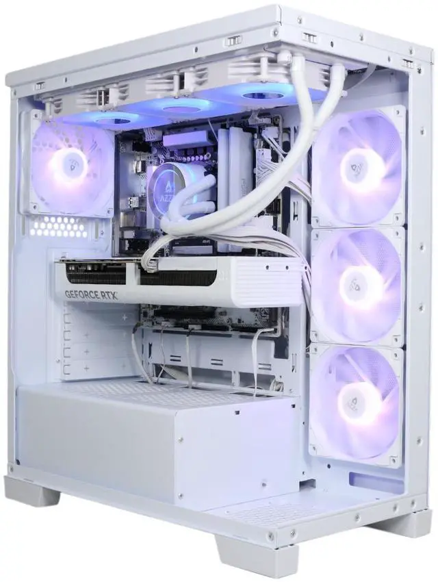 Main image of AZZA Gaming PC EHUD SNOW, White Color, Intel Ci7-14700F, Nvidia RTX5070 12GB, 32GB DDR5, 1TB M.2 SSD, Windows 11 Home
