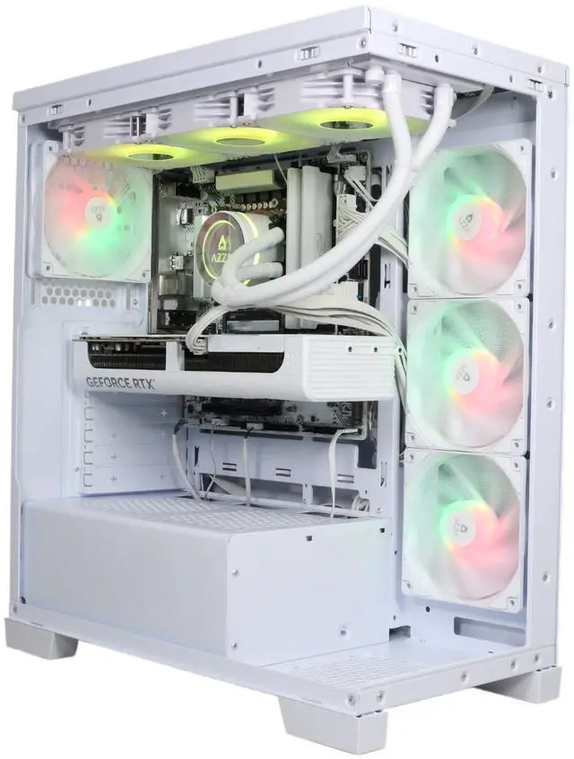 Alt view image 2 of 6 - AZZA Gaming PC EHUD SNOW, White Color, Intel Ci7-14700F, Nvidia RTX5070 12GB, 32GB DDR5, 1TB M.2 SSD, Windows 11 Home