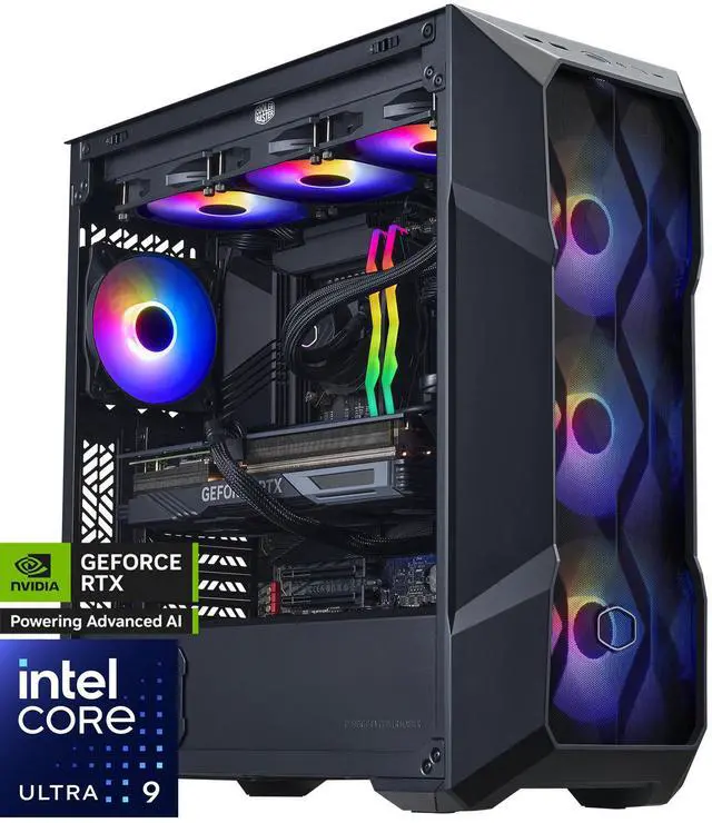 Main image of Cooler Master TD5 Pro - Intel Core Ultra 9-285K - GeForce RTX 5090 - 32GB DDR5 6000MHz - 2TB M.2 NVMe SSD - Windows 11 - 360mm AIO - Gaming PC (AYG-M6C9-N69GIA32-N1)