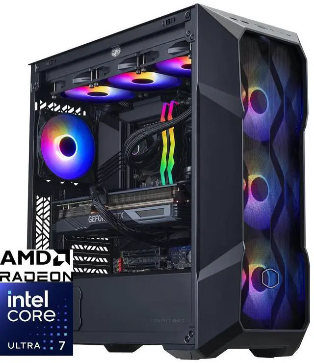 Main image of Cooler Master TD5 Pro - Intel Core Ultra 7-265KF - Radeon RX 7800 XT - 32GB DDR5 6000MHz - 2TB M.2 NVMe SSD - Windows 11 - 360mm AIO – Gaming PC