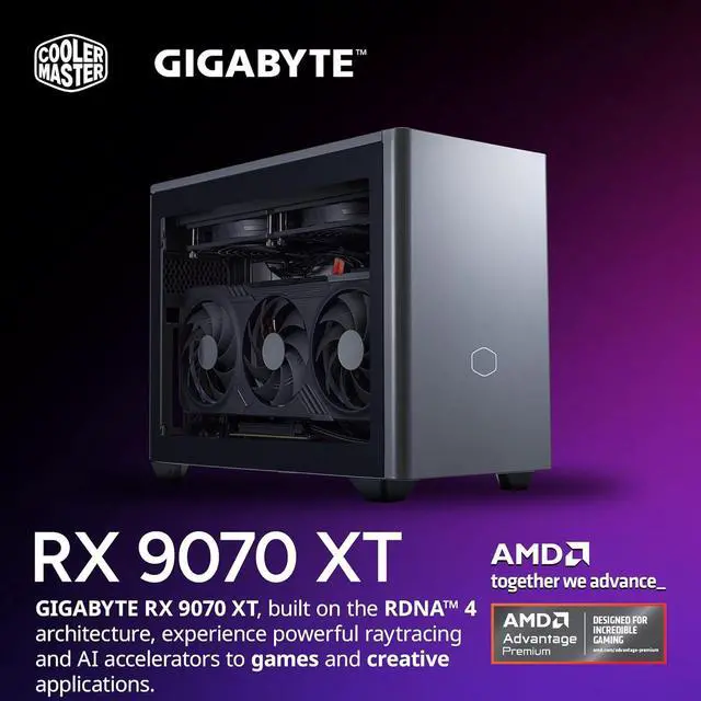 Alt view image 8 of 18 - Cooler Master NR2 Pro Mini ITX - AMD RYZEN 7 9800X3D 4.7 GHz (5.2 GHz Turbo) | Gigabyte RX 9070 XT 16GB & B850I AORUS PRO | 32GB DDR5 6000MHz | 2TB Gen4 M.2 | WiFi | Windows 11 | 280mm AIO Gaming PC