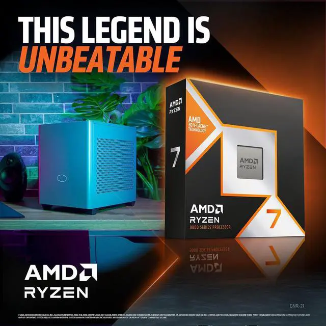 Alt view image 17 of 18 - Cooler Master NR2 Pro Mini ITX - AMD RYZEN 7 9800X3D 4.7 GHz (5.2 GHz Turbo) | Gigabyte RX 9070 XT 16GB & B850I AORUS PRO | 32GB DDR5 6000MHz | 2TB Gen4 M.2 | WiFi | Windows 11 | 280mm AIO Gaming PC