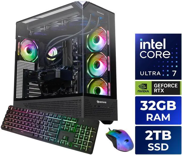 Main image of iBUYPOWER Gaming Desktop PC Intel Core Ultra 7 270K Plus 32GB DDR5 2TB SSD GeForce RTX 5080