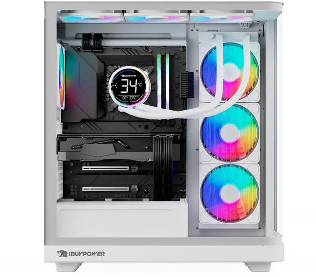 Alt view image 3 of 5 - iBUYPOWER Gaming Desktop PC TWRA7R97XT01 AMD Ryzen 7 9800X3D 32GB DDR5 2TB NVMe SSD AMD Radeon RX 9070 XT Windows 11 Home