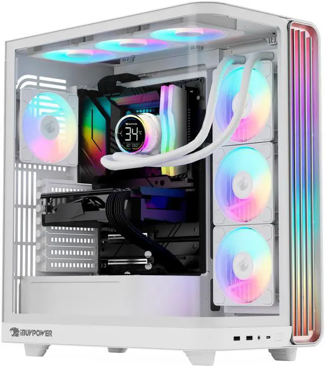 Alt view image 2 of 5 - iBUYPOWER Gaming Desktop PC TWRA7R97XT01 AMD Ryzen 7 9800X3D 32GB DDR5 2TB NVMe SSD AMD Radeon RX 9070 XT Windows 11 Home