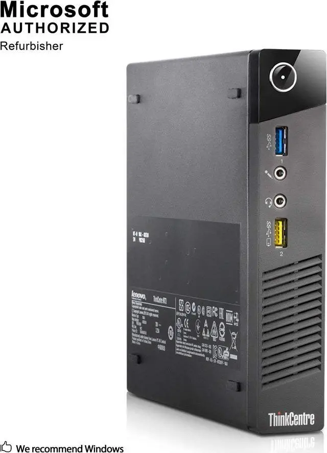 Alt view image 4 of 4 - Refurbished Lenovo Grade A ThinkCentre M73 Tiny PC Intel Core i3-4130T 2.9 GHz 8 GB DDR3 1 TB WiFi Window 10 Home 64-Bit (Multi-Language) 1 Year Warranty