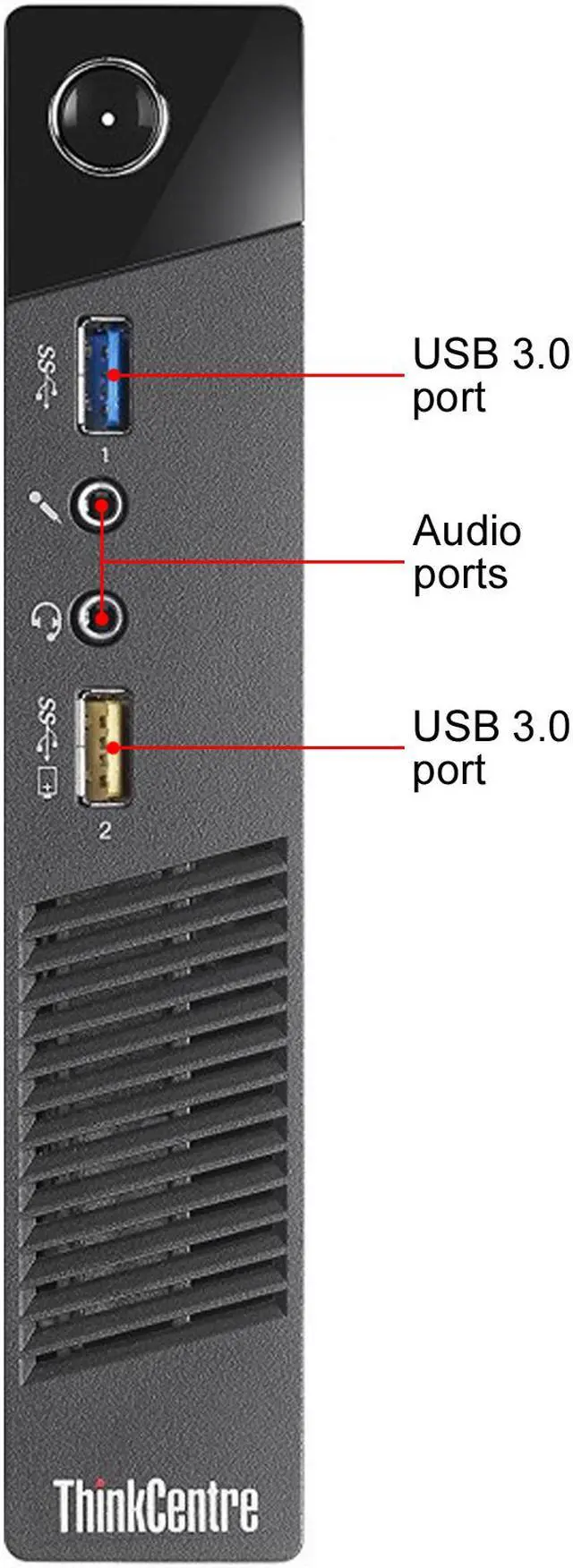 Alt view image 2 of 5 - Refurbished Lenovo Grade A ThinkCentre M73 Tiny PC Intel Core i3-4130T 2.9 GHz 8 GB DDR3 480 GB SSD WiFi Window 10 Home 64-Bit (Multi-Language) 1 Year Warranty