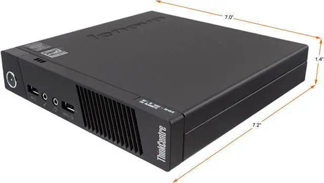 Alt view image 3 of 5 - Lenovo M93p Tiny Grade A Business Desktop Intel Core i5 4th Gen 4570T (2.90GHz) 8 GB DDR3 128 GB SSD Intel HD Graphics 4600 Windows 10 Pro Keyboard and Mouse Included