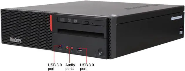 Alt view image 2 of 2 - Lenovo Desktop Computer ThinkCentre M700 Intel Core i3-6100 8GB DDR4 Intel HD Graphics 530 Windows 10 Pro 64-bit