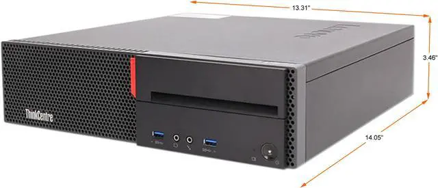 Alt view image 2 of 3 - Lenovo Desktop Computer - Grade A ThinkCentre M900 Intel Core i5-6500 8GB DDR4 500GB HDD Intel HD Graphics 530 Windows 10 Pro 64-bit