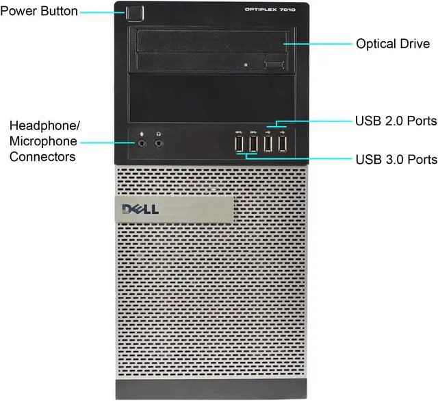Alt view image 2 of 7 - DELL Desktop Computer 7010-T Intel Core i7-3770 16 GB 240GB SSD Intel HD Graphics 4000 Windows 10 Pro