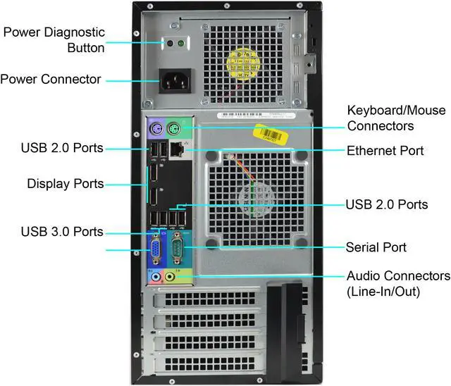 Alt view image 3 of 7 - DELL Desktop Computer 7010-T Intel Core i7-3770 16 GB 240GB SSD Intel HD Graphics 4000 Windows 10 Pro