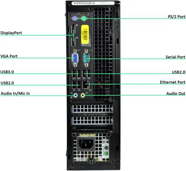 Alt view image 3 of 3 - DELL Desktop Computer 7020-SFF Intel Core i5-4570 16 GB 256GB SSD Windows 10 Pro