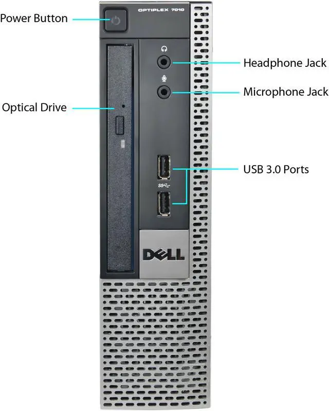Alt view image 2 of 3 - Refurbished Dell 7010-USFF Core i5-3470 3.2GHz, 8GB, 128GB SSD, DVD, Windows 10 Pro (64bit)