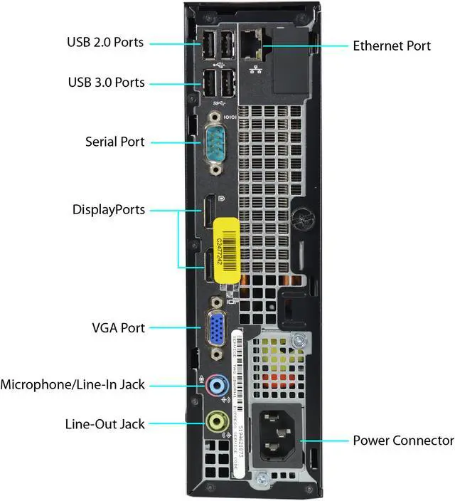 Alt view image 3 of 3 - Refurbished Dell 7010-USFF Core i5-3470 3.2GHz, 8GB, 128GB SSD, DVD, Windows 10 Pro (64bit)