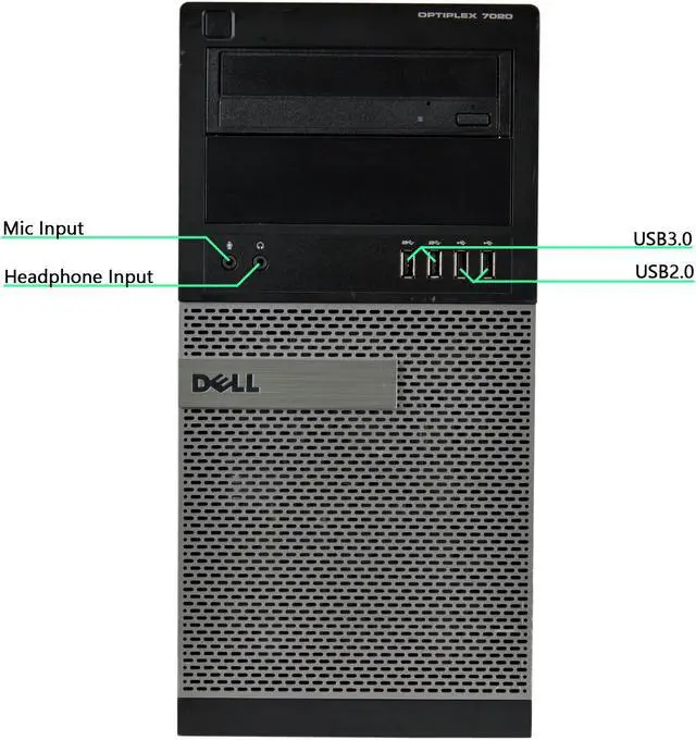 Alt view image 2 of 3 - Refurbished Dell 7020-Tower Core i5-4570 3.2GHz, 8GB, 240GB SSD, DVDRW, Windows 10 Pro (64bit)
