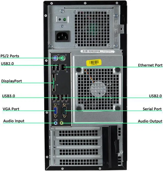Alt view image 3 of 3 - Refurbished Dell 7020-Tower Core i5-4570 3.2GHz, 8GB, 240GB SSD, DVDRW, Windows 10 Pro (64bit)