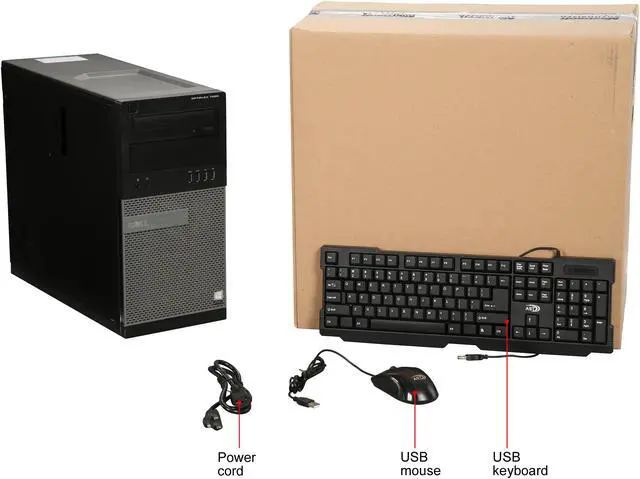 Alt view image 9 of 9 - DELL Desktop Computer OptiPlex 7020 Intel Core i5-4590 12GB DDR3 3TB HDD 120GB SSD Intel HD Graphics Windows 10 Pro 64-bit