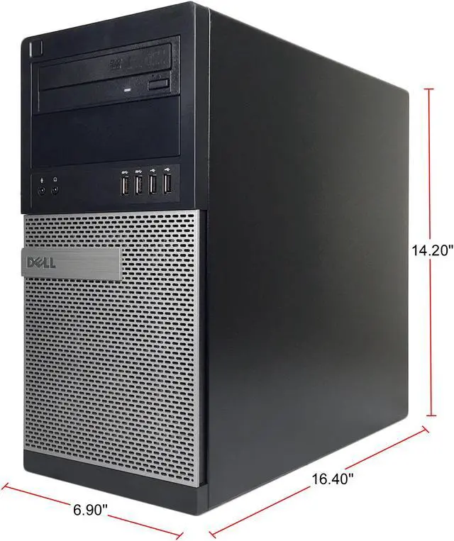 Alt view image 2 of 6 - Refurbished Dell Grade A OptiPlex 7020 Tower, Intel Core i5-4590 (3.3 GHz), 16 GB DDR3, 360 GB SSD, DVD, USB WIFI Adapter, USB Bluetooth 4.0 Adapter, Win 10 Pro 64-bit (EN/ES)