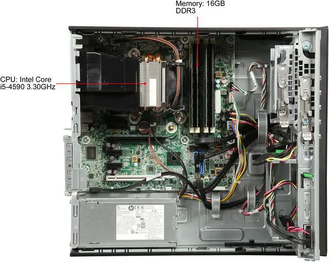 Alt view image 7 of 8 - HP Desktop Computer EliteDesk 800 G1 Intel Core i5-4570 16GB DDR3 500GB HDD Intel HD Graphics 4600 Windows 10 Pro