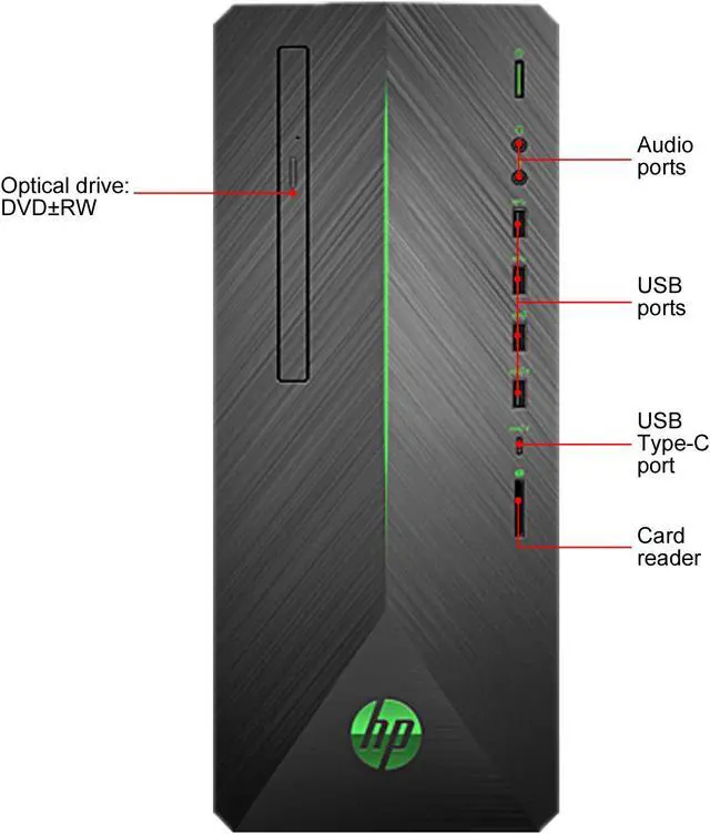 Alt view image 2 of 2 - HP Gaming Desktop Pavilion 790-0077C Intel Core i7-8700 16GB DDR4 1TB HDD GeForce GTX 1050 Ti Windows 10 Home 64-bit